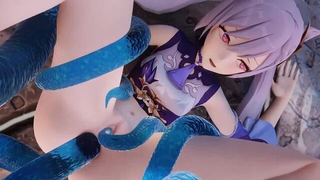 Hentai Animation Keqing and Slime