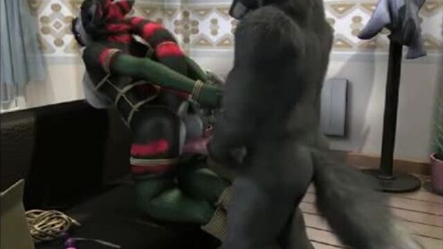 3d Yiff by H0rs3 Yiff Futa Furry Porn Sex E621 FYE rough bondage bdsm wolf fucks a dragon scalie futanari dickgirl shemale