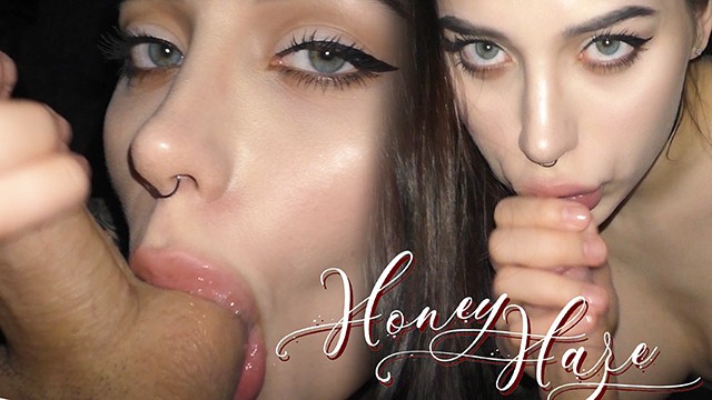 Использовала соседа, чтобы отточить навыки минета