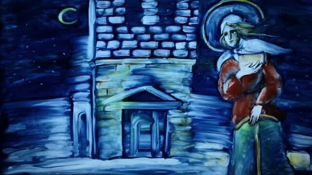 Святая Ксения Петербургская (песочная анимация).