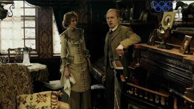 Андрей Панин и Ингеборга Дапкунайте в т/с "Шерлок Холмс" (2013) Эпизод: "Миссис Хадсон, будьте моей женой!"