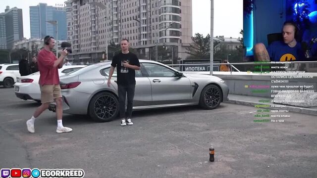 [TWITCH SQUAD] РЕАКЦИЯ ЕГОРА КРИДА на ПОПАДИ MENTOS В КОЛУ И ЗАБЕРИ АВТОМОБИЛЬ ! никто не смог это сделать ? | КРИД