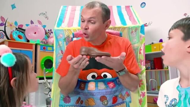 Челлендж Настоящее и съедобное Макс и Катя