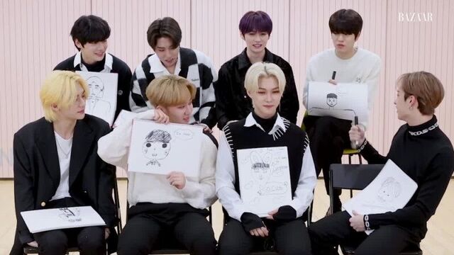 [Русская озвучка by Ayka] Кто из участников Stray Kids лучший художник? | Harper’s BAZAAR