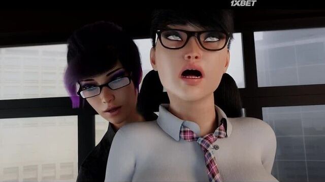 3D Порно - Горячие офисные работницы помогают кончить#2 - (Русская озвучка)