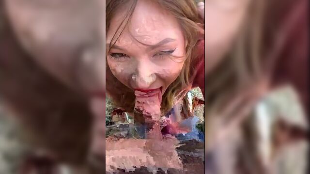 кончил на лицо казашке на улице в парке казашка