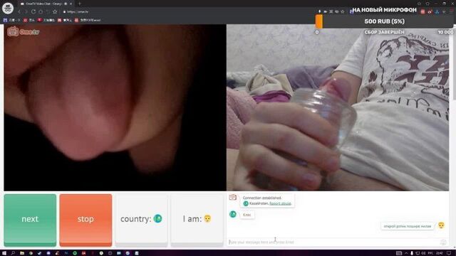 Залил нежный ротик милой казашки сочным камшотом в видеочате, она желала этого очень сильно