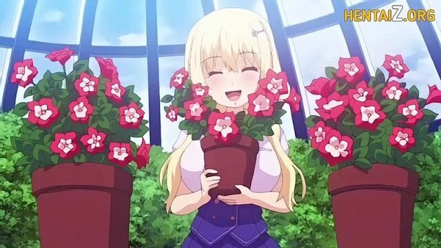 В оранжерее происходит хентай на русском с грудастой студенткой