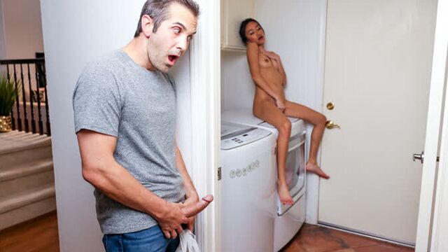 Jade Kimiko - Sitting On The Dryer [2022, Teen, Asian, Petite, Small Tits, Blowjob, Hardcore, All Sex, 1080p HD]