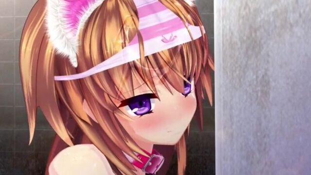 Hentai: Сюрприз в туалете (Хентай 3D, порево, порно, неко, анальные шарики, анал, киска, большой член, большие сиськи)
