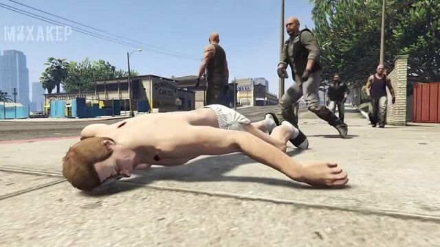 [Muxakep Михакер] GTA 5 Смешные моменты (перевод) #106 - Терминатор, Маньяк в здании FIB