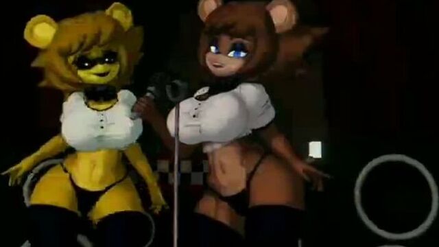 мишка Фредди занимается сексом. хентай фнаф