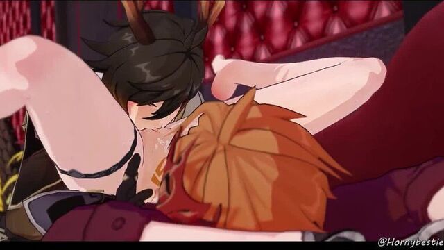 Джун Ли и тарталья/ nsfw