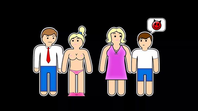 Горячая мама удовлетворяет секс-игру с дерзким сыном