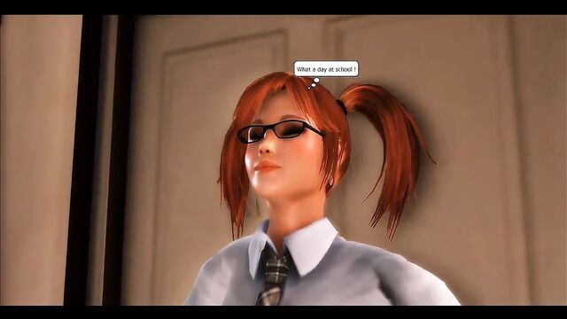 Futanari 3D - школьница обожает, чтобы ее трахнула девушка-футанари