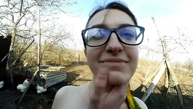 С подругой в деревне