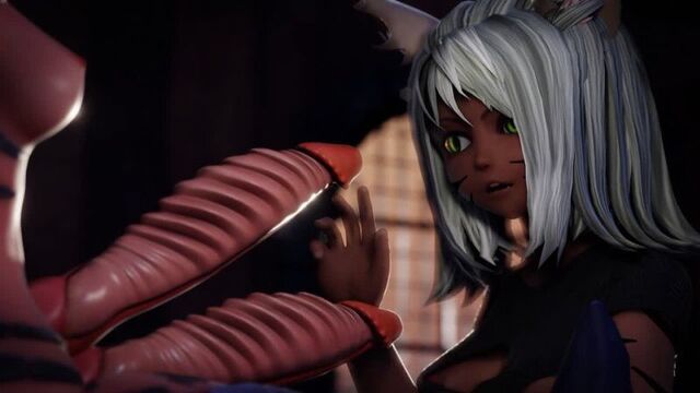 Разминка Меру и Лиз (Фута секс) Sextoon World [3D, секс, порно, хентай 18+]