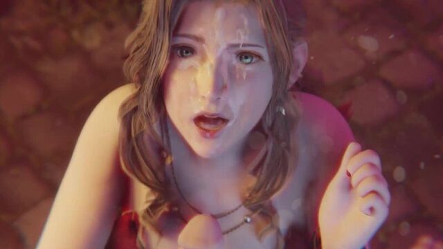 Aerith Handjob Facial [Final Fantasy - 60fps Full HD] Sextoon World 3D, секс, порно, хентай 18+
