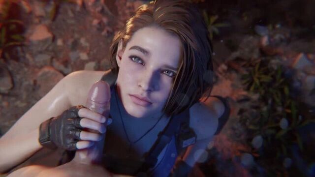Jill Valentine Facial Handjob [Resident Evil REMAKE - 60fps Full HD] Sextoon World 3D, секс, порно, хентай 18+