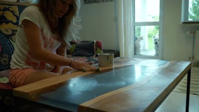 Стол из эпоксидной смолы своими руками _ Шлифовка столешницы, каркас стола