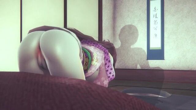 Nezuko Kamado - oral sex; blowjob; big butt; anus; pussy; doggy; orgasm; 3D sex porno hentai; [Demon Slayer: Kimetsu no Yaiba]