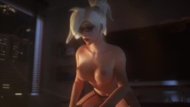 Лечение ;) Mercy Overwatch (porno, gif, 3d, 18+, порно, гиф, 3д, hentai)