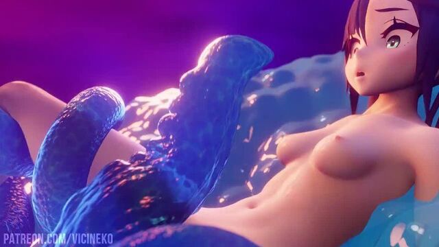 Genshin impact | Hentai Mona x Slime