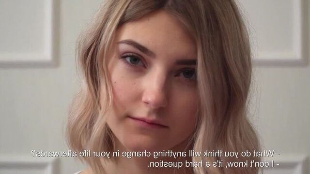 Русская стисняшка на своем первом кастинге Eva Elfie