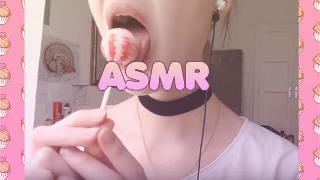 ASMR LICKING SOUNDS - CANDY LOLLIPOP [fetish, ASMR, АСМР, cute girl, voice orgasm, оргазм, no porn]
