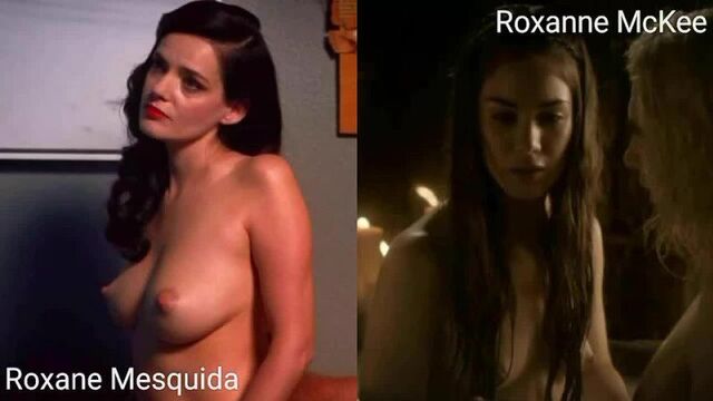 Nude actresses (Roxane Mesquida, Roxanne McKee) in sex scenes / Голые актрисы (Роксана Мескида, Роксанна МакКи) в секс. сценах