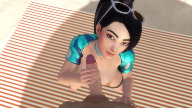 (Sound) Sage pov oral - Beach BJ ver.2 [Valorant, Shido3D;Porn;Hentai;R34;Sex;4K;Blender;порно;хентай;валорант]