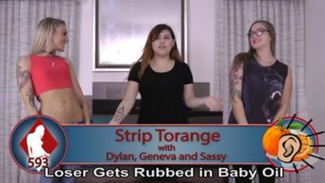 593. Шмакля на раздевание с Дилен, Джинивой и Сасси (HD-качество)